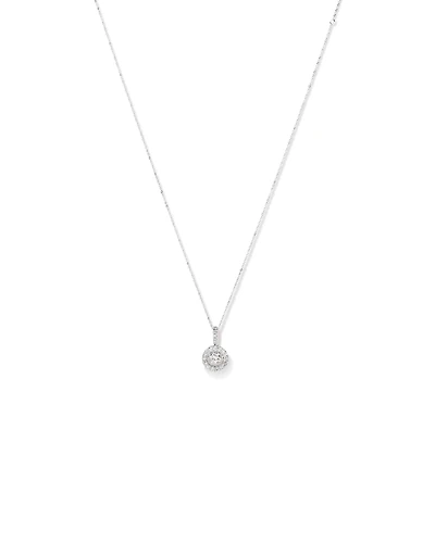 1.50 Carat TW Diamond Halo Everlight Pendant in 10kt White Gold