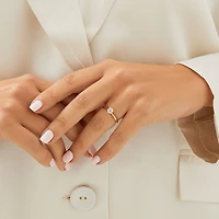 Certified Solitaire Engagement Ring with a 0.50 Carat TW Diamond in 18kt White Gold