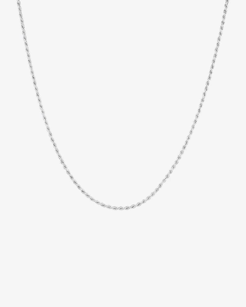 50cm (20") 2mm-2.5mm Width Rope Chain in Sterling Silver