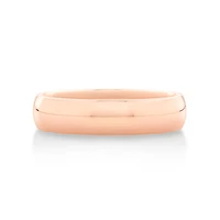 5mm High Domed Wedding Band in 10kt Rose Gold