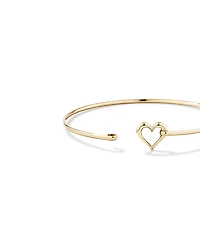 Open Heart Bangle in 10kt Yellow Gold