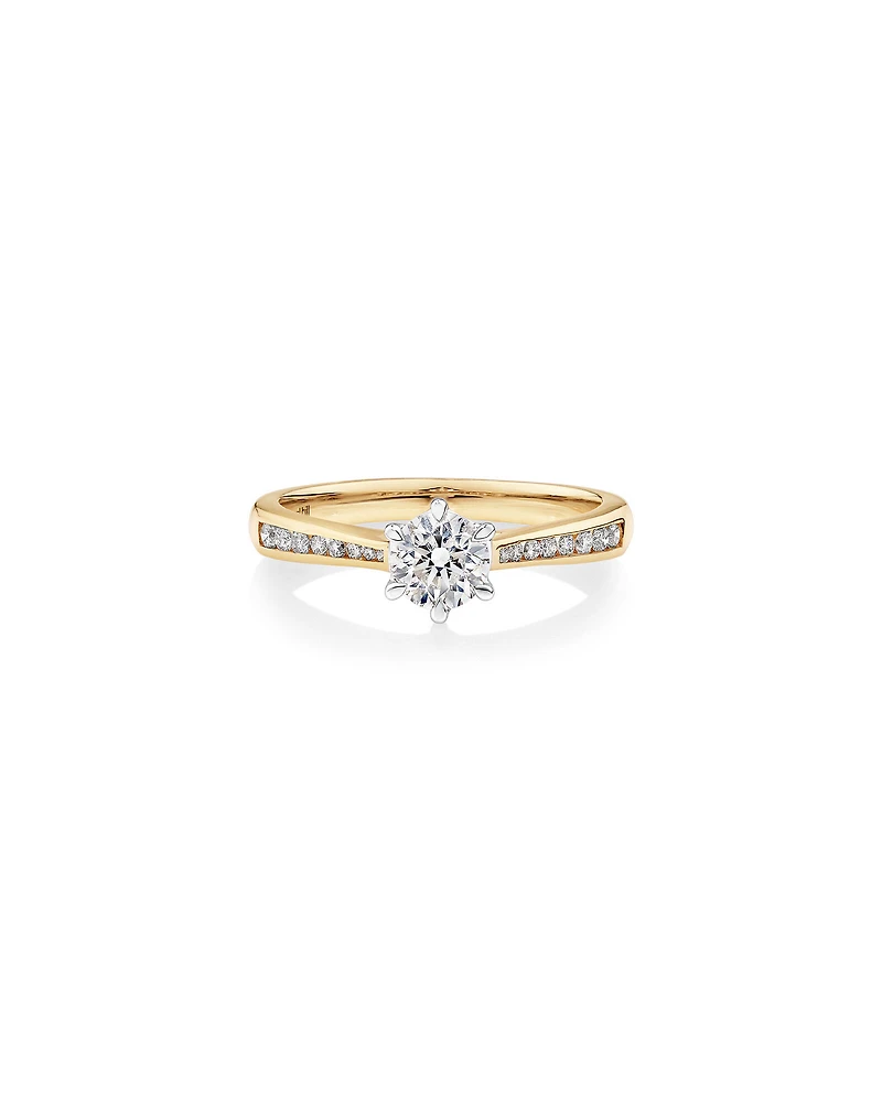 Ring with Carat TW of Diamonds in 14kt Yellow & White Gold