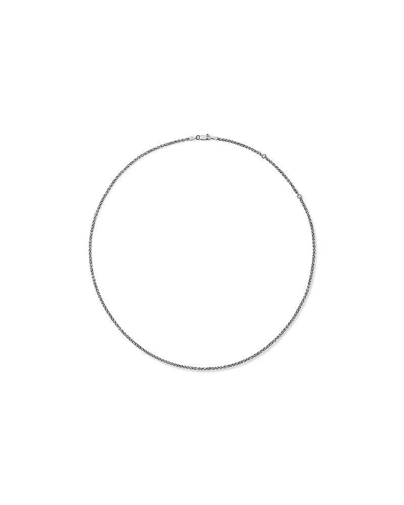 65cm (25") Oxidised Wheat Chain in Sterling Silver