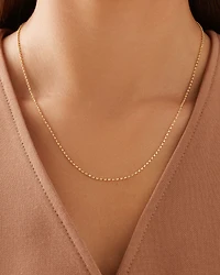 Chaîne belcher de 50 cm en or jaune 18 K avec diamants, largeur de 1 à 1,5 mm