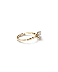 Carat TW Oval Laboratory-Grown Diamond Solitaire Engagement Ring in 14kt White Gold
