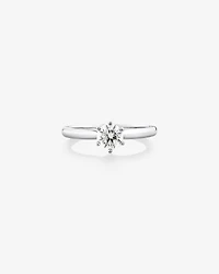 Certified Solitaire Engagement Ring with a 0.50 Carat TW Diamond in 18kt White Gold
