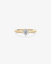 Certified Solitaire Engagement Ring with a 0.50 Carat TW Diamond in 18kt White Gold