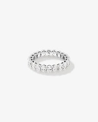 3.15 Carat TW Oval Laboratory-Grown Diamond Eternity Ring in 14kt White Gold