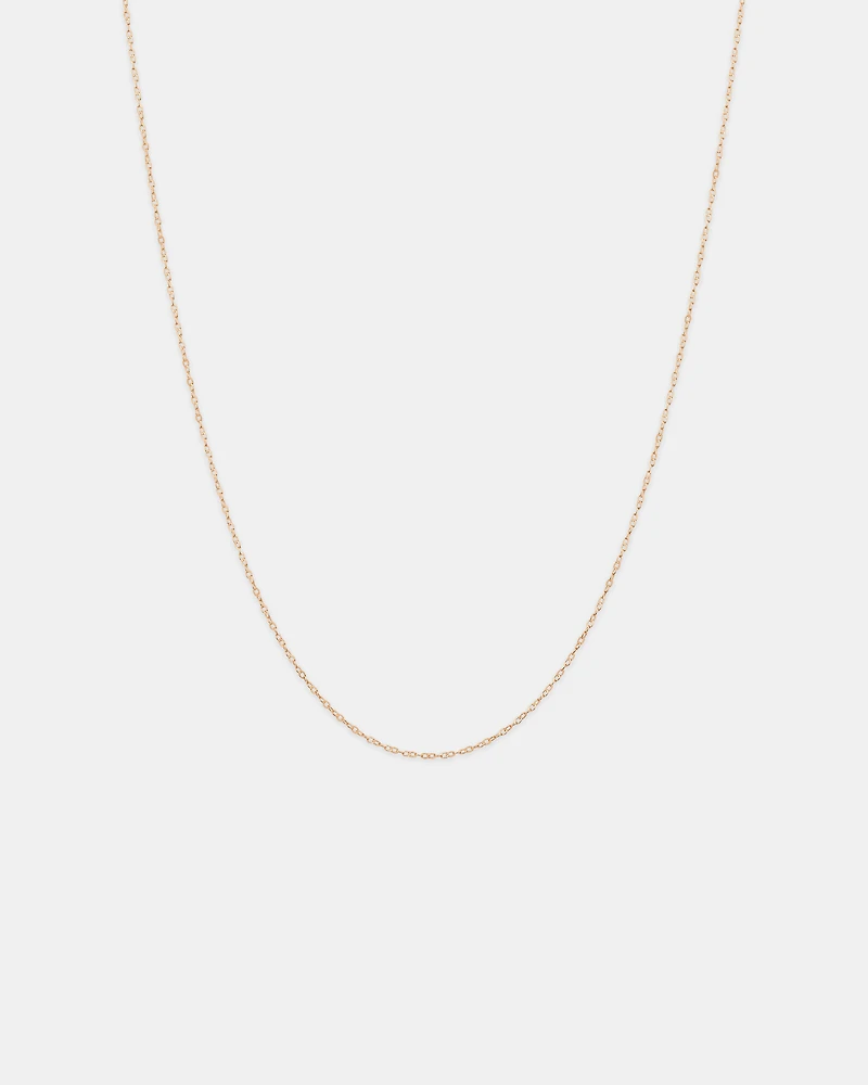 45cm (17") 0.95mm Width Solid Cable Chain In 10kt  Rose Gold