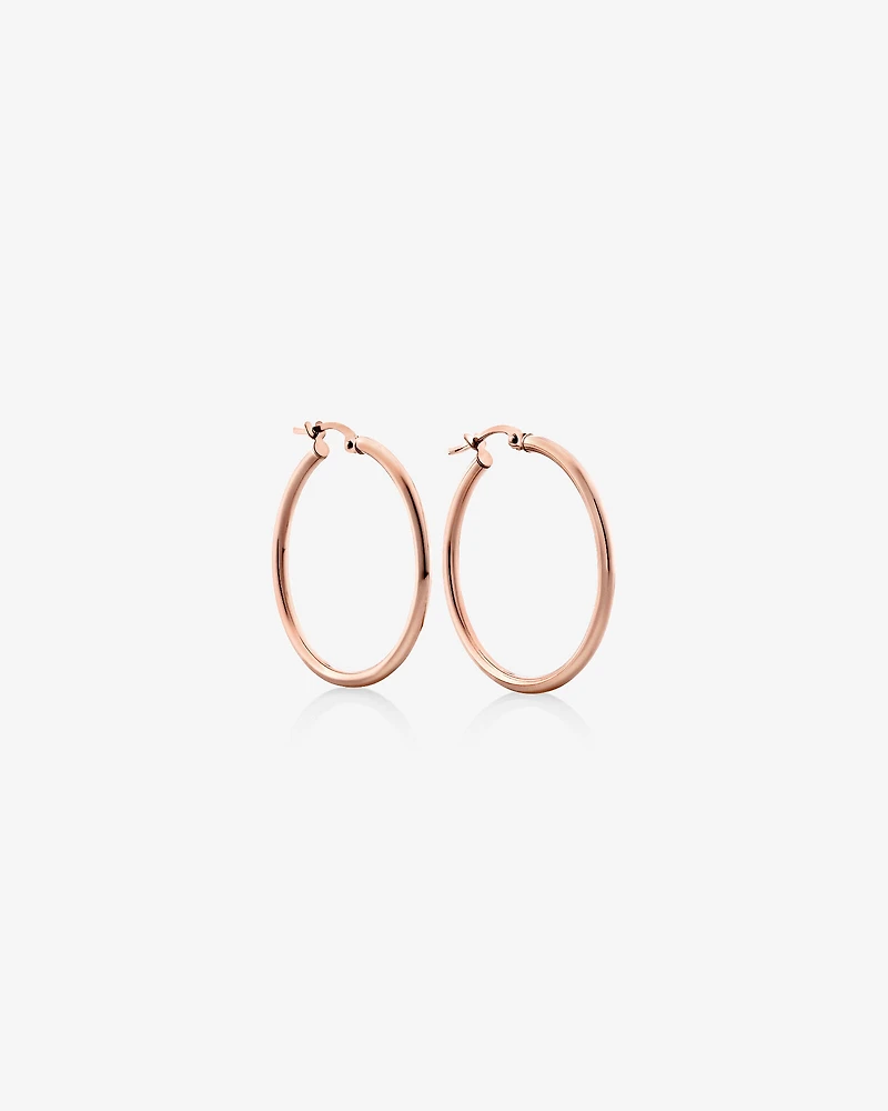 25mm Hoop Earrings in 10kt Rose Gold