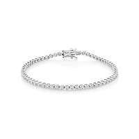 1,80 carat TW bracelet tennis avec diamants de laboratoire en or jaune 10 kt