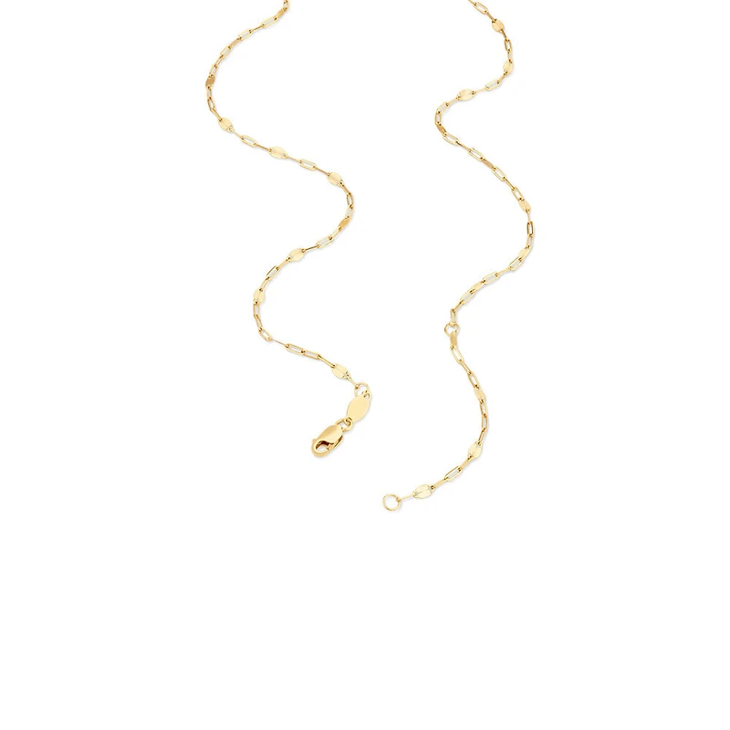 50cm (20") Oval Mirror Cable Chain in 10kt Yellow Gold
