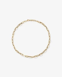 42.5cm Hollow Oval Paperclip Chain in 10kt Yellow Gold