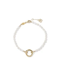 3-3.5mm Cultured Freshwater Pearl Open Chain Bracelet in 10kt Yellow Gold