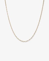 45cm (18”) 2mm-2.5mm Width Hollow Paperclip Chain in 10kt Yellow Gold