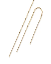 93mm Bar Threader Earrings in 10kt Yellow Gold