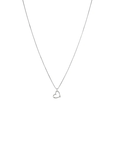 Pendentif cœur en argent sterling avec un diamant