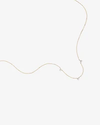Station Necklace With 0.25 Carat TW Diamonds in 10kt Yellow Gold
