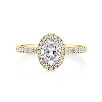 Sir Michael Hill Designer Halo Oval Engagement Ring with 1.35 Carat TW of Diamonds in 18kt White Gold