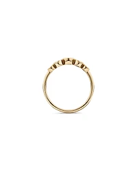 0.46 Carat TW Round Brilliant Graduated Diamond Bezel Set Ring in 10kt Yellow Gold