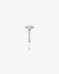 1.79 Carat TW Round Brilliant Laboratory-Grown Diamond Halo Engagemet Ring in 14kt White Gold