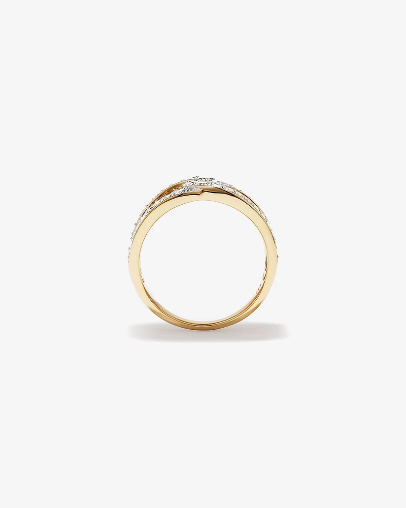 1.00 Carat TW Diamond Link Ring in 10kt White and Yellow Gold