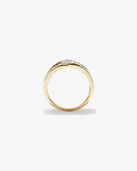 1.00 Carat TW Diamond Link Ring in 10kt White and Yellow Gold