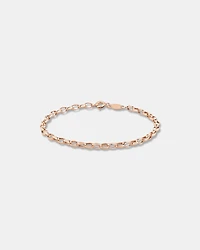 19cm (7.5") 3mm-3.5mm Width Belcher Bracelet in 10kt Rose Gold