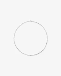 50cm (20") 4.7mm Width Round Paperclip Chain Necklace in Sterling Silver
