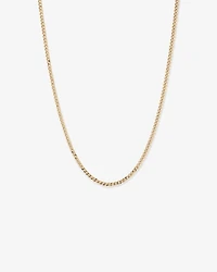 50cm (20") 3.75mm Width Semi Solid Diamond Cut Curb Chain in 10kt Yellow Gold