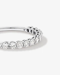 Bague De Mariage En Diamant De Laboratoire Rond Brillant De 0,60 Carat Poids Total Sertie De Griffes En Or Blanc 14 Carats