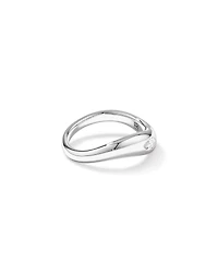 0.20 Carat TW Laboratory-Grown Marquise Diamond Swirl Ring in Sterling Silver