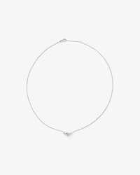 Round Brilliant Cut Cubic Zirconia Cable Chain Necklace in Sterling Silver