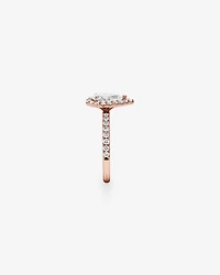 1.82 Carat TW Pear Cut Laboratory-Grown Diamond Halo Engagement Ring in 14kt White Gold