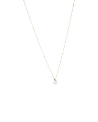 Cultured Freshwater Pearl and Diamond Pendant in 10kt Yellow Gold