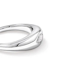 0.30 Carat TW Laboratory-Grown Marquise Diamond Dome Ring in Sterling Silver
