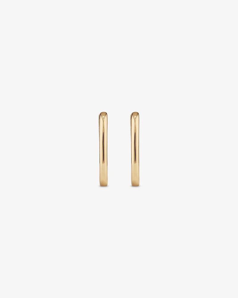 Huggie Paperclip Earrings in 10kt Yellow Gold