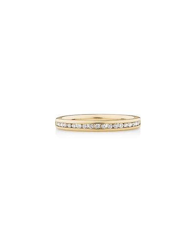Alliance en or jaune 14 K avec diamants totalisant 0,20 ct