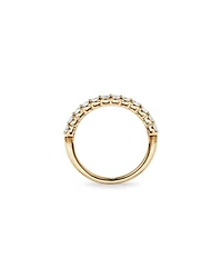 Bague De Mariage En Diamant De Laboratoire Rond Brillant De 0,60 Carat Poids Total Sertie De Griffes En Or Blanc 14 Carats