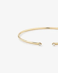 Diamond Torque Bangle in 10kt White Gold