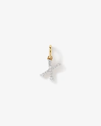 Pendentif Lettre X Initiale Diamant en or jaune 10 carats
