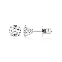 2.00 Carat TW Diamond Solitaire Stud Earrings in 18kt White Gold