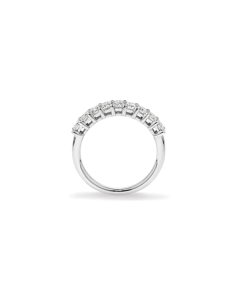1.17 Carat TW Emerald Cut Laboratory-Grown Diamond Wedding Band in 14kt White Gold