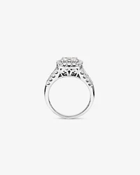 Bague de fiançailles avec 1,50 carat de diamants en or blanc 14kt.