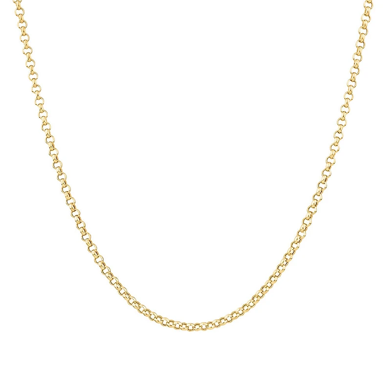 50cm (20") Hollow Belcher Chain in 10kt Rose Gold