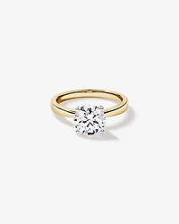 2.00 Carat TW Round Brilliant Lab-Grown Diamond Solitaire Engagement Ring in 14kt Yellow and White Gold
