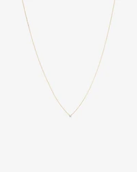 Mini Diamond Solitaire Necklace in 10kt White Gold