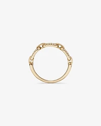 0.20 Carat TW Diamond Paperclip Ring in 10kt Yellow Gold