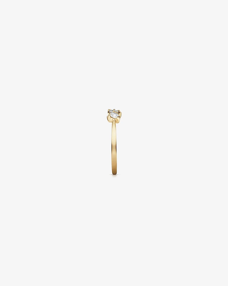0.40 Carat TW Fancy Cut Laboratory-Grown Diamond Four Stone Ring in 10kt Yellow Gold