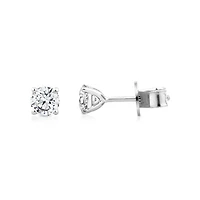 0.75 Carat TW Diamond Solitaire Stud Earrings in 18kt Yellow Gold